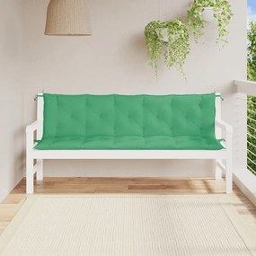 Cuscini Panca Da Giardino 2pz Verdi 180x50x7cm Tessuto Oxford /