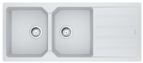 Lavello sopratop 2 vasche in fragranite bianco FRANKE City L 50 x L 116 cm