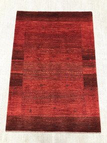 Loribaft Tappeto 150 x 100 Rosso (Iran) Annodato A Mano