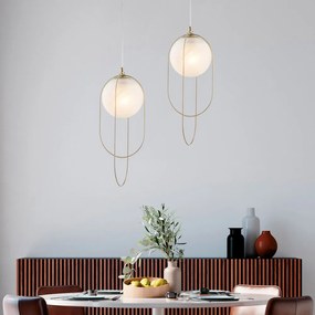 Lampadario Contemporaneo Erik Metallo Bronzo 1 Luce E27