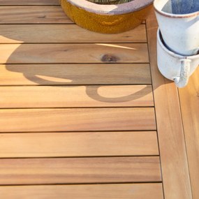 Tikamoon - Set di mobili da esterno ovale in legno di acacia Capri 8