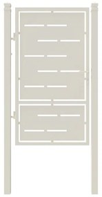Cancello manuale con serratura manuale Privacy in ferro, apertura a sinistra, L 104.5 x H 180 cm, di colore bianco