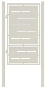 Cancello manuale Privacy in ferro, apertura centrale, L 104.5 x H 180 cm, di colore bianco