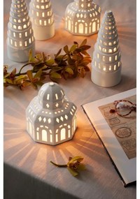 Portacandele natalizio in ceramica bianca Lighthouse, ø 12 cm Urbania Lighthouse Glassalen - Kähler Design