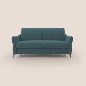 Dalia divano letto con materasso H18 cm e piedi alti in raffinato tessuto smacchiabile T17