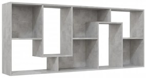 Libreria Grigio Cemento 67x24x161 cm in Legno Multistrato