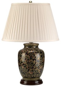 Lampada Da Scrivania Contemporanea Morris Porcellana Oro Nero Small 1 Luce E27