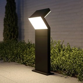 Arcchio lampioncino LED Havin, antracite, metallo, 60 cm Havin, Nero, Alluminio, Moderno, Lampada LED da esterni