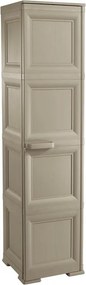 Armadio spogliatoio Omnimodus in resina tortora/tortora L 40 x H 164 x P 43 cm 1 anta per interno / esterno ed esterno riparato