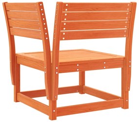 Set salotto da giardino 7 pz marrone cera legno massello pino