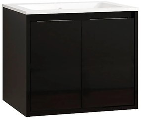 Base per mobile bagno Loto 1 cassetto P 45.5 x L 59.5 x H 50 cm laccato nero