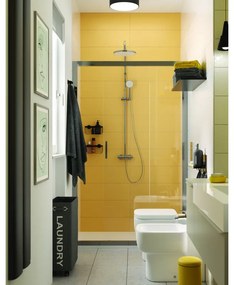 Piatto doccia SANYCCES in resina Logic bianco L 70 x L 120 x H 3 cm opaco effetto ardesia