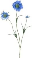 Set 6 Rami Artificiali Fiore di Scabiosa con 3 Diramazioni H 64 cm