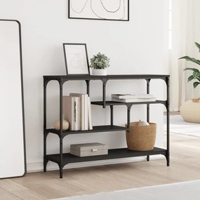 Tavolino consolle nero 100x30x75 cm in legno multistrato