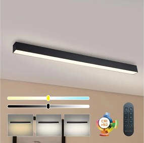 Brilagi - Plafoniera LED dimmerabile SLEEKLINE LED/40W/230V Wi-Fi Tuya, nero + telecomando