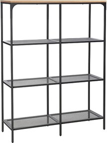 Libreria Lex A in metallo e rovere – 100x36x136 cm