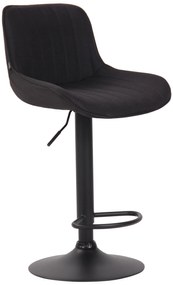 Barhocker Lentini Stoff schwarz