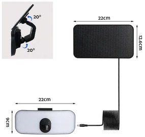 Brilagi - Applique a LED solare con sensore ROOF LED/13W/5V IP65