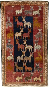 Gabbeh Tappeto 130x230 Rosso (Iran) Annodato A Mano