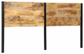 Testiera 200 Cm İn Legno Massello Di Mango E Ferro /