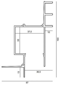 Profile CESTAL00055 | alluminio grezzo | 3 metri