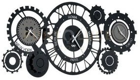 Orologio da parete particolare fuso meccano nero e fango
