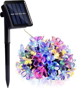 Catena solare LED RGB 50xLED/0,12W/1,2V 1xAA IP44 600 mAh