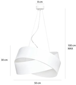 Lampadario a sospensione con filo VIENO 3xE27/15W/230V bianco