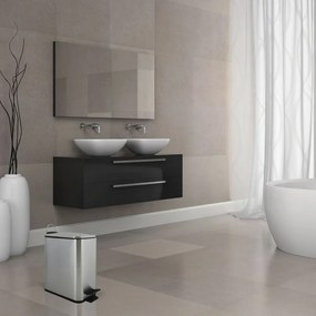 Cestino per la spazzatura color argento opaco in acciaio con pedale 5 l Erik – Spirella