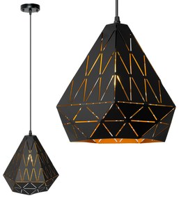 LAMPADA DA SOFFITTO TRIANGOLARE GEOMETRICA NERA APP252-1CP