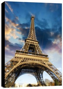 Stampa su tela Tour Eiffel, multicolore 90 x 135 cm