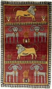 Gabbeh Tappeto 190 x 110 Rosso (Iran) Annodato A Mano