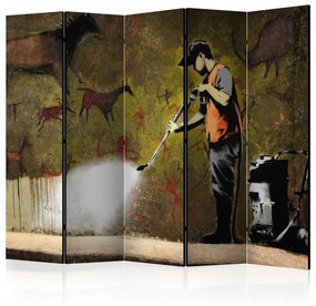 Paravento Banksy Cave Painting II [Room Dividers]