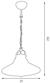 Lampadario IRON 1 1xE27/60W nero