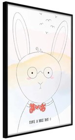 Poster  Polite Bunny  Cornice Quadri Cornice nera, Larghezza x Altezza Home decor 40x60