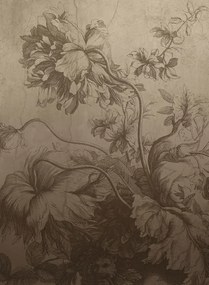 KEK Amsterdam Carta da parati panoramica Gradient Flowers Uyterlinde - Beige 195 cm