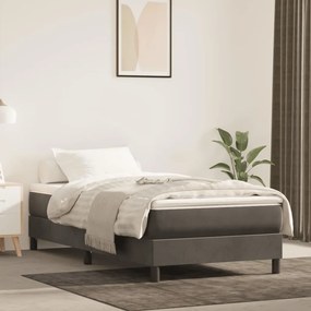 Materasso A Molle Per Bambini Grigio Scuro 80x160 Cm İn Velluto /