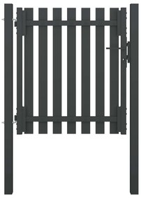 Cancello Per Recinzione İn Acciaio 1x1,25 M Antracite /
