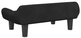 Divano per bambini nero 70x40x24 cm in velluto