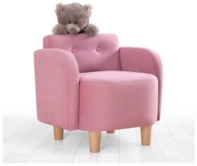 Poltrona rosa per bambini Volie - Artie