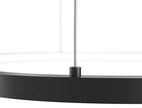 Lampadario A Sospensione Moderno Glint Alluminio Nero Luce Led 24W