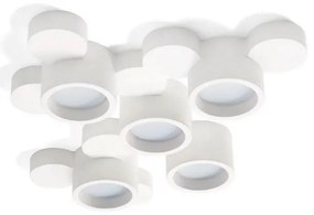 CHIO Soffitto 5 Luci In Linea Sforzin Lampade in gesso