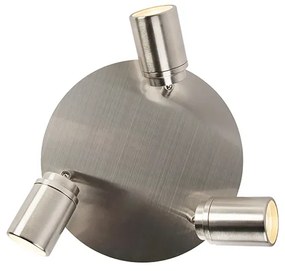 Faretto da bagno moderno in acciaio 3 luci IP44 - Ducha