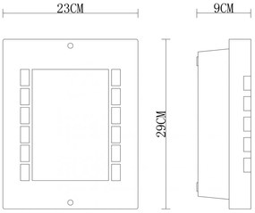 Applique Nera E27 da parete, IP54 per esterni - serie METRO Base E27