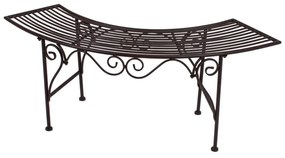 Panchina da giardino in metallo nero e marrone Fuego - Garden Pleasure