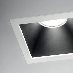 Proiettore Da Incasso Moderno Game Square Alluminio Bianco E Nero Led 11W 3000K