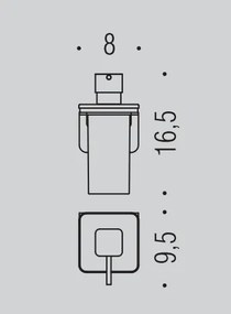 Colombo Design Over B9328vss dispenser sapone liquido a muro in Acciaio Satinato