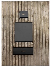 Scarpiera nera in metallo con panca A-Bench - Zone