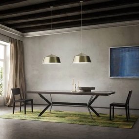 Redo 01-1102 - Lampadario a sospensione con filo AYLA 1xE27/42W/230V diametro 56 cm oro