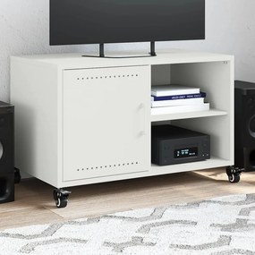Mobile Tv Bianco 68x39x43,5 Cm İn Acciaio /